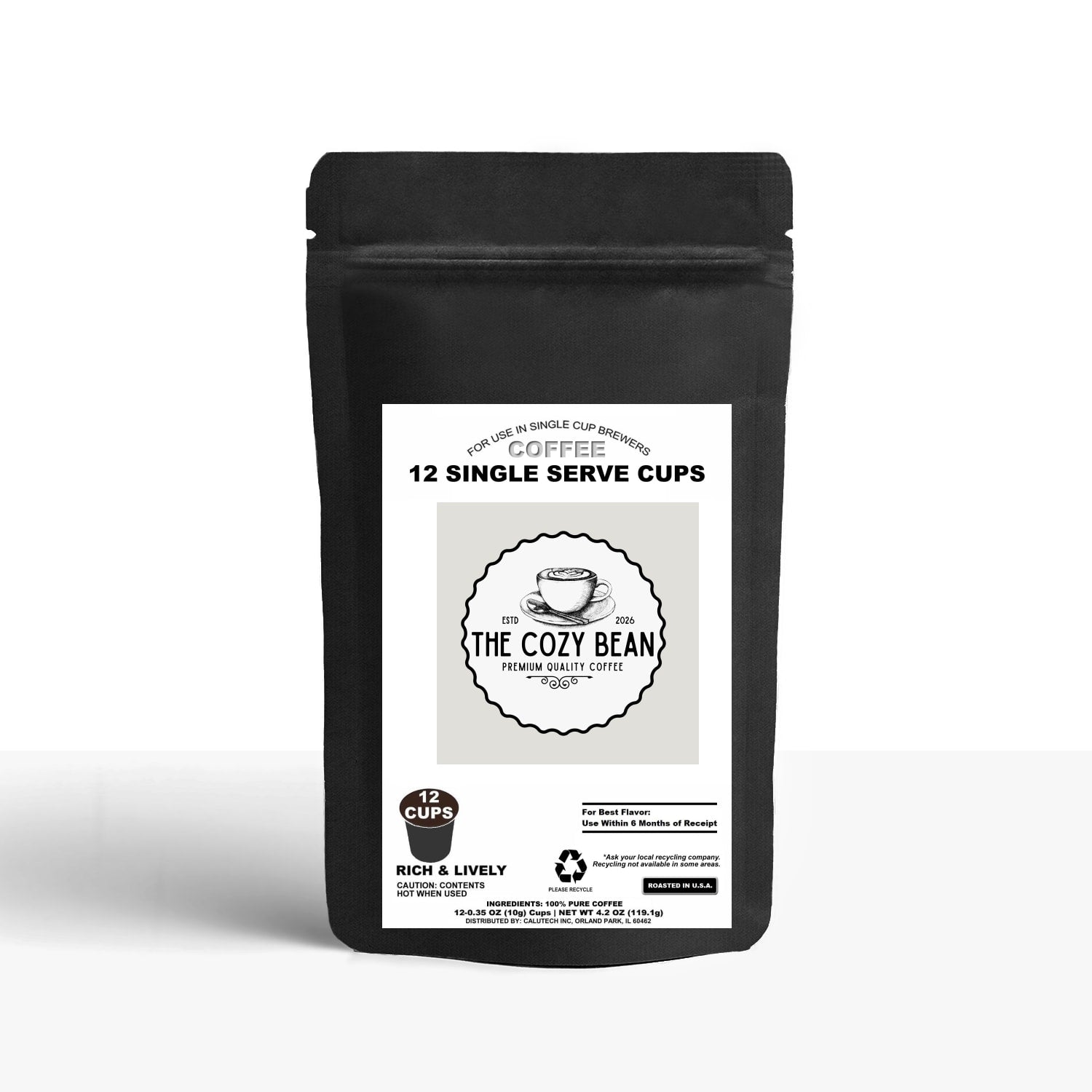 12 Pack Single Serve Coffee Capsules